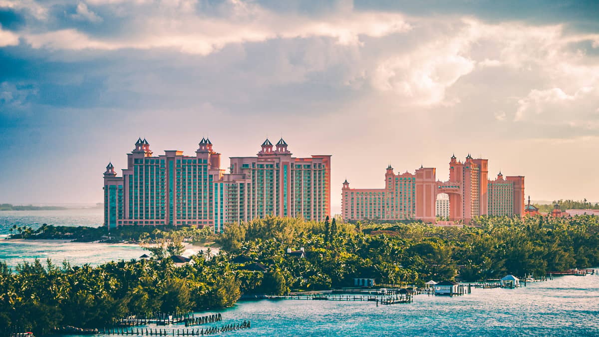Nassau, Bahamas — The glorious and huge Atlantis resort in the Bahamas.