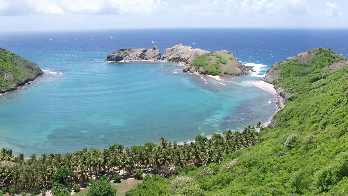 tropical bay coastline islands