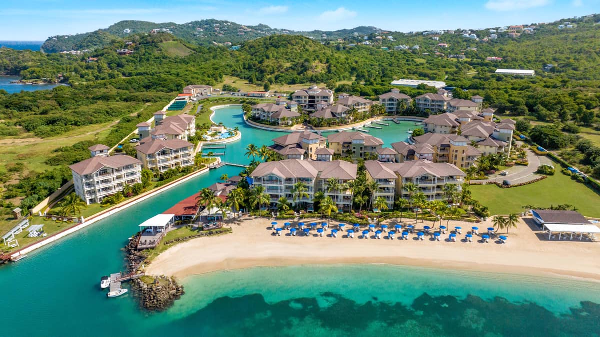 The Landings Resort & Spa, St. Lucia — The Landings Resort & Spa - Aerial view of the resort - 19 acres of land.