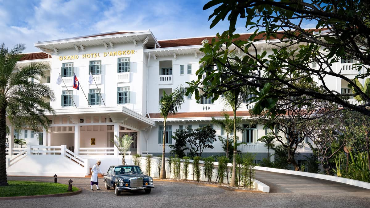 Raffles Grand Hotel d'Angkor, Cambodia — Raffles Grand Hotel d'Angkor - Exterior- entrance
