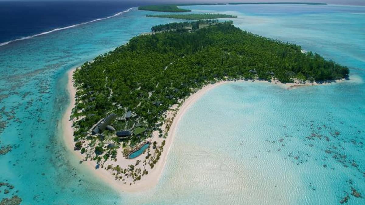 The Brando, French Polynesia — The Brando - Aerial view of The Brando Resort on Tetiaroa