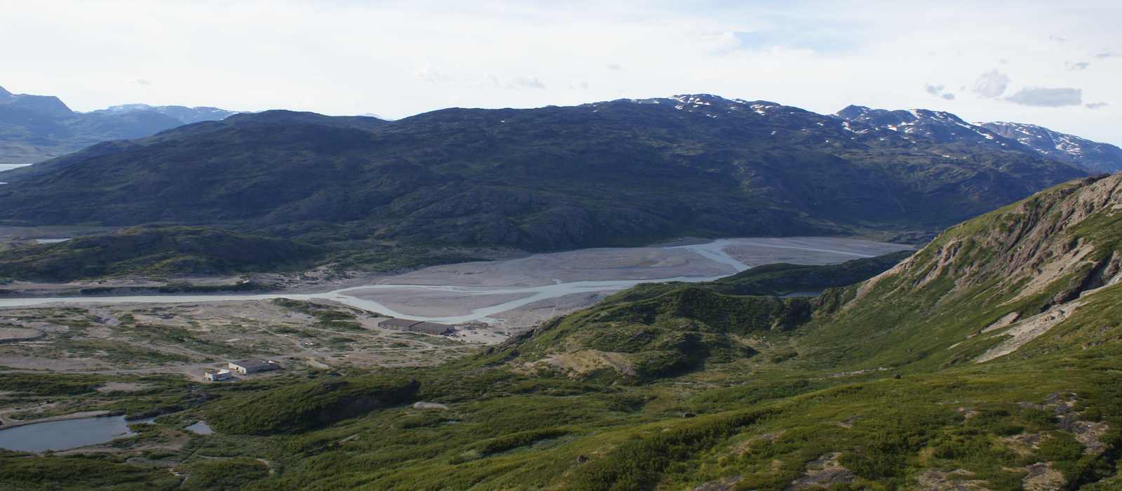 mountain landscape river valley