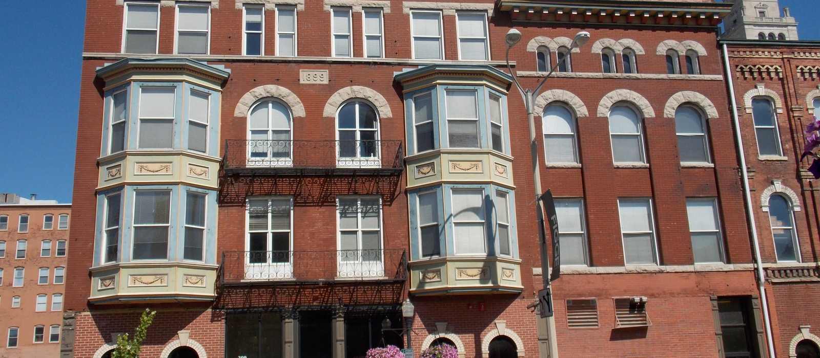 historic buildings cityscape clock tower
