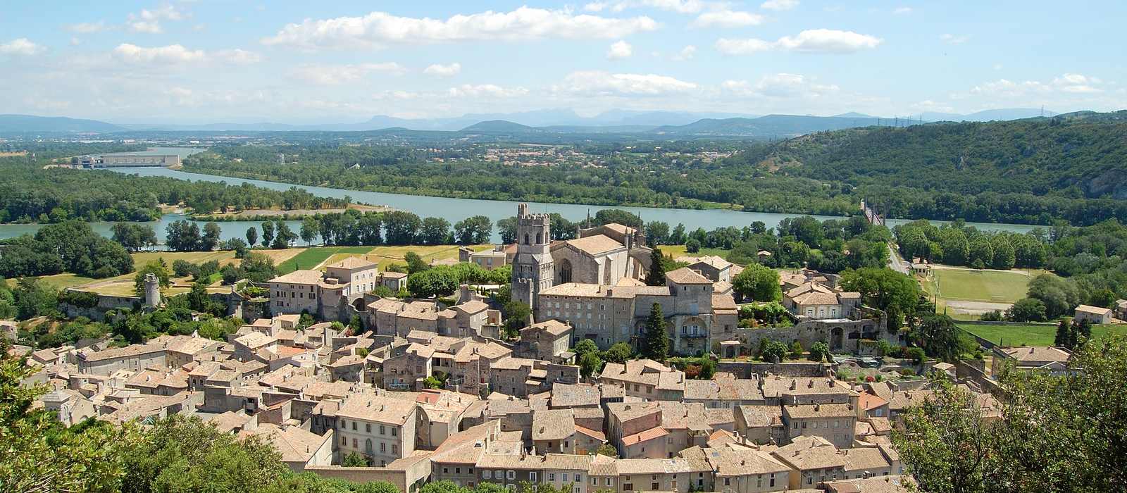 town and river view