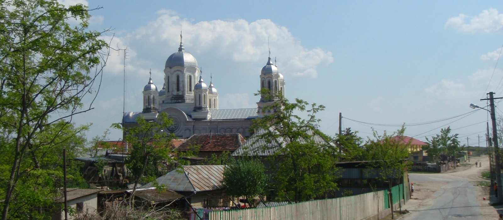 church and village street