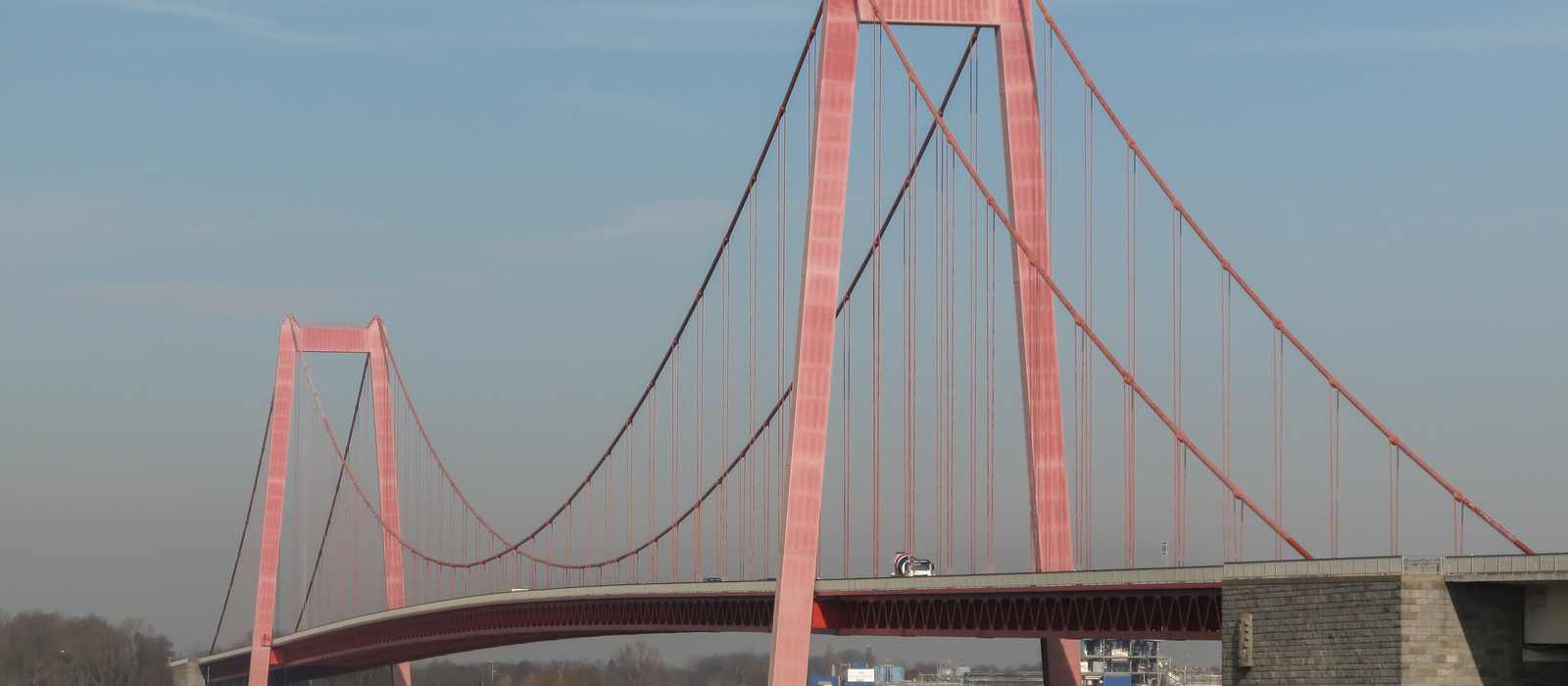 suspension bridge river view