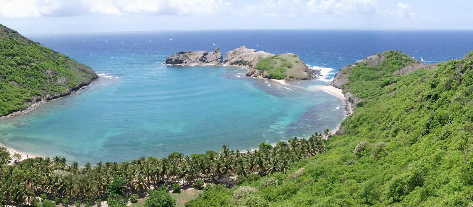 tropical bay coastline islands
