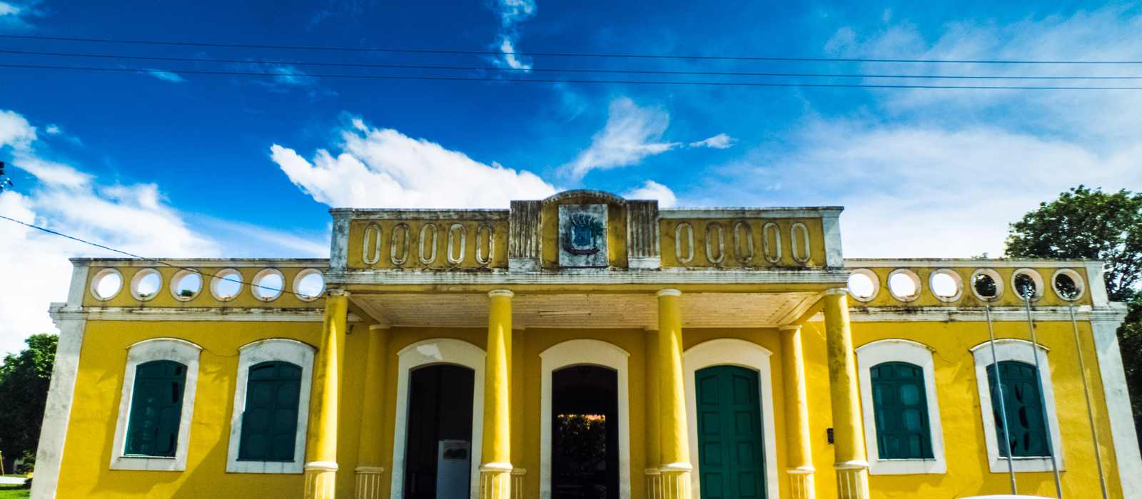 historic building facade yellow architecture