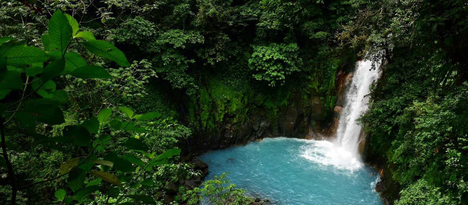 waterfall jungle tropical nature