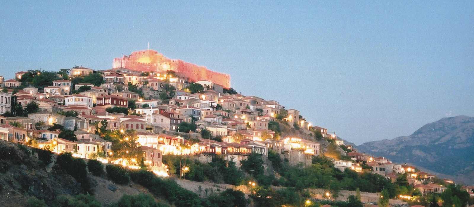 coastal town castle view