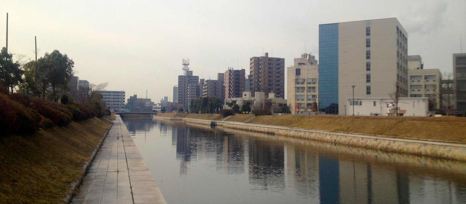 canal cityscape reflection