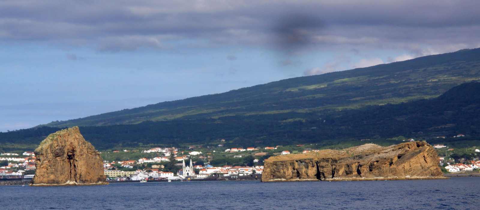 coastal town rock formations sea