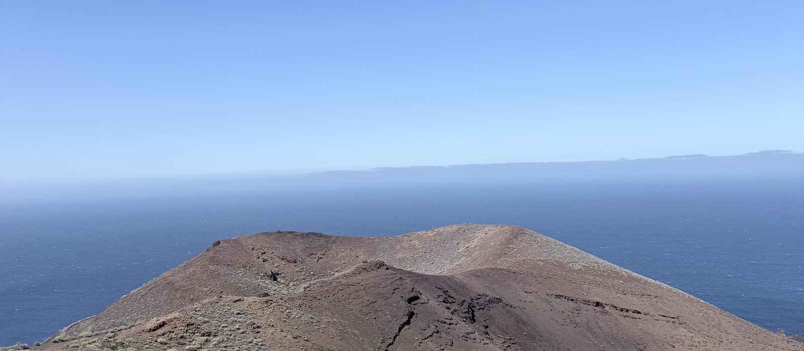 volcanic crater ocean view