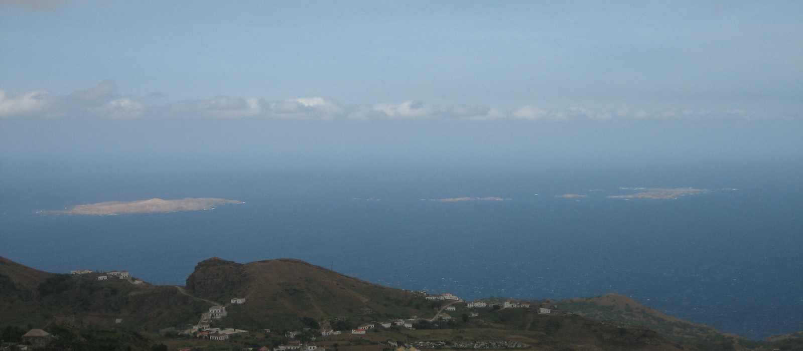 island landscape ocean view village
