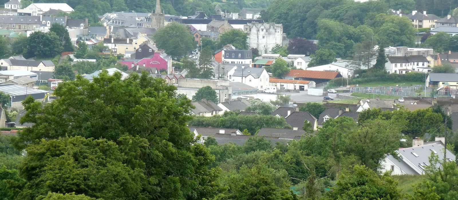town and water view