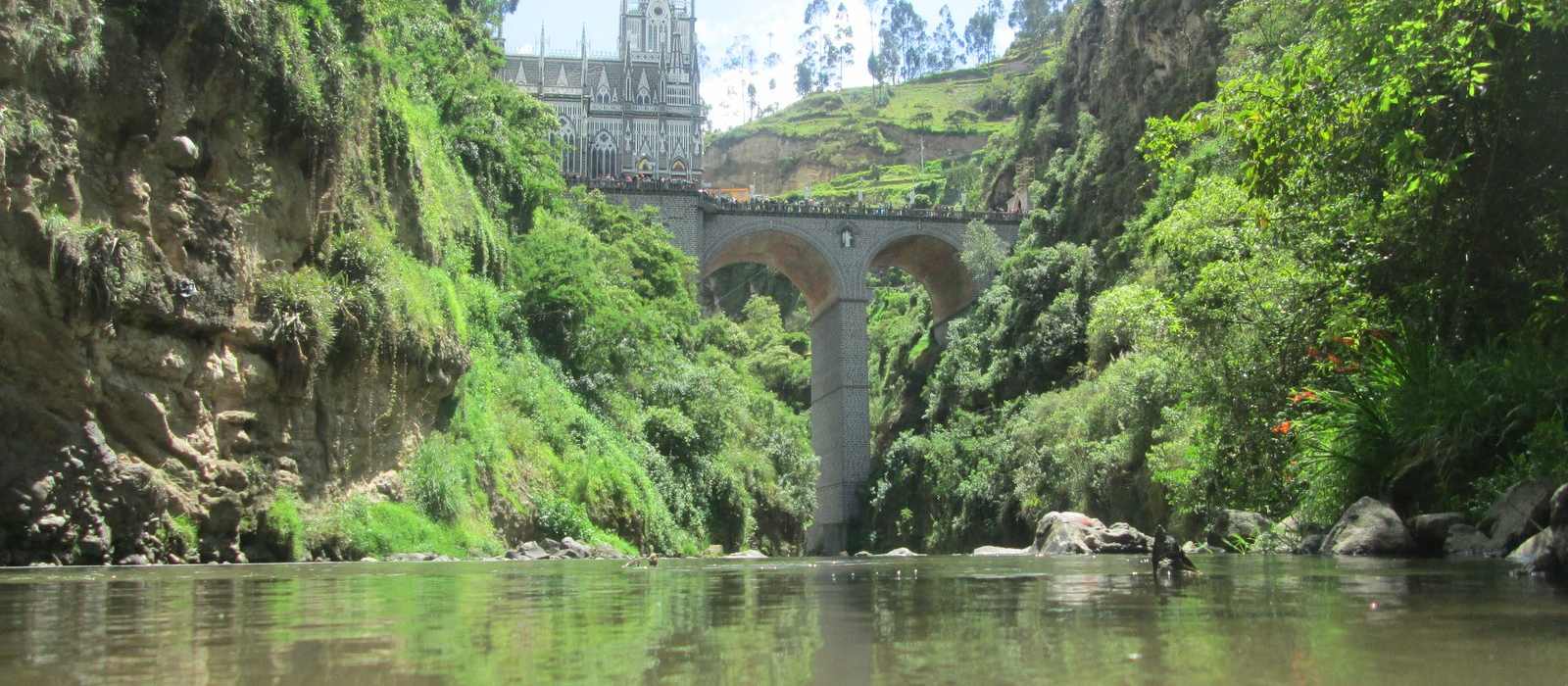 church bridge river landscape