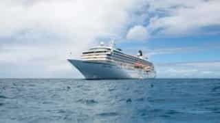 A large cruise ship sails on the ocean - Sky Princess, Crystal Cruises