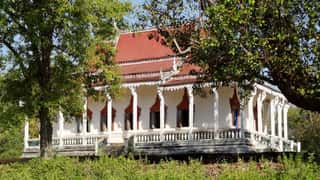 temple building architecture trees