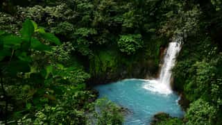waterfall jungle tropical nature
