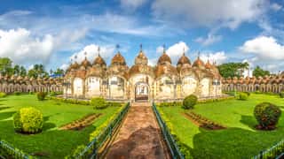 temple complex with domes and arches