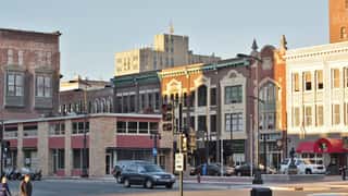 cityscape historic buildings street scene