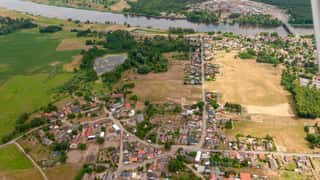 village river landscape aerial view