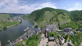 river valley town vineyards castle