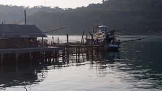 harbor fishing boats pier water
