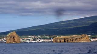 coastal town rock formations sea