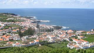 coastal town view ocean harbor