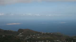 island landscape ocean view village