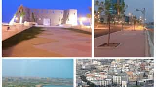 cityscape coastline harbor view