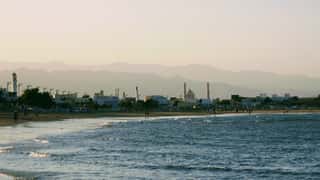 coastal town mosques mountains