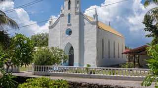 church building tropical setting