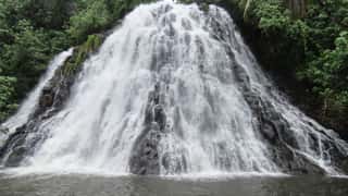 waterfall jungle rocks