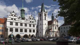 town square historic buildings church
