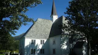 white church with steeple