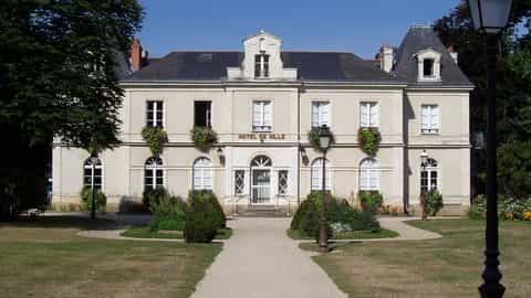 town hall building and gardens