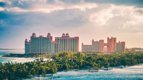 Nassau, Bahamas — The glorious and huge Atlantis resort in the Bahamas.