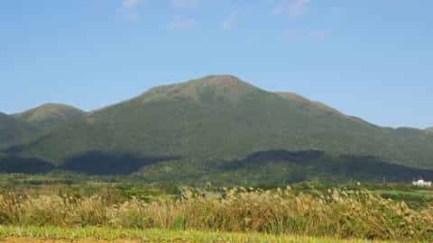 mountain landscape grassland sky