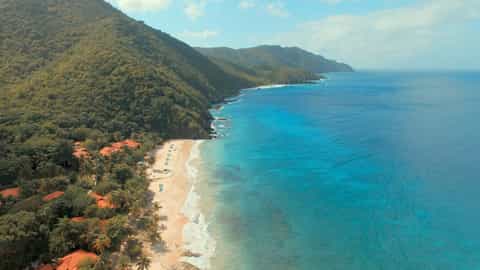 tropical beach coastline resort
