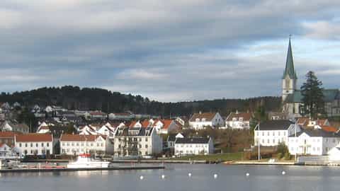 harbor town church view
