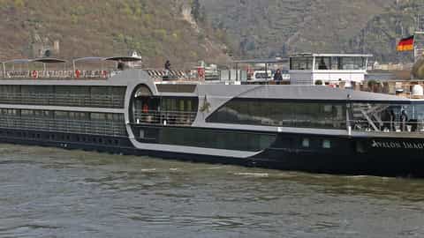 A river cruise ship sails on a wide river - Avalon Imagery II, Avalon Waterways