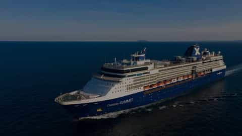 A large cruise ship sails on the ocean - Celebrity Summit, Celebrity Cruises