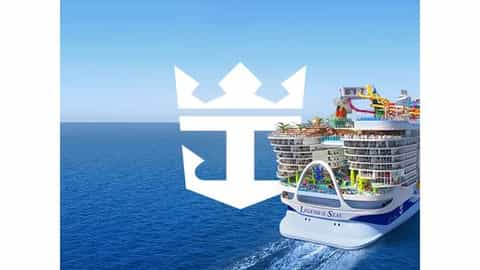 A large cruise ship sails on the ocean - Legend Of The Seas, Royal Caribbean