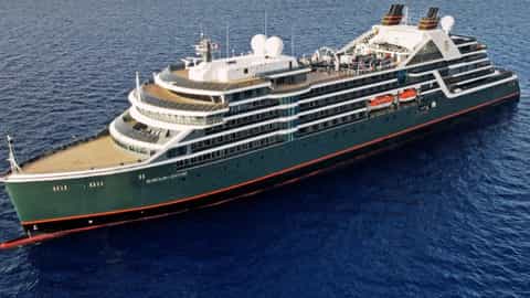 A large cruise ship sails on the open sea - Seabourn Venture, Seabourn Cruises