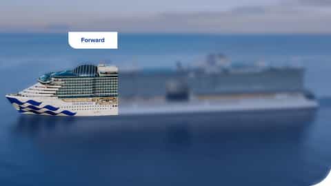 A cruise ship sails on the ocean - Star Princess, Princess Cruises