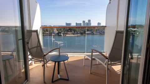 View from a balcony of a waterfront cityscape - Star Princess, Princess Cruises