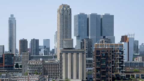 Modern Rotterdam skyline including the Maastoren tower