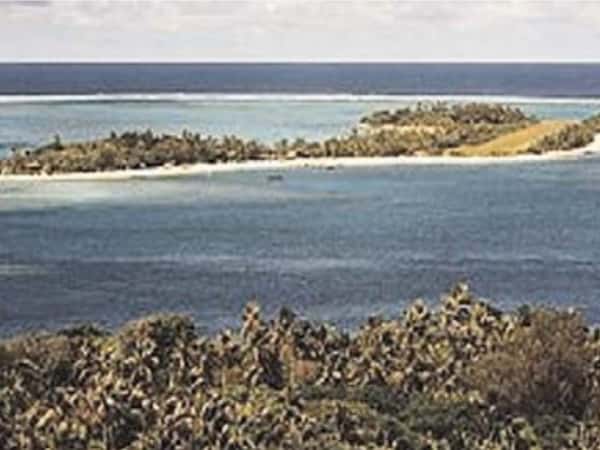 island coastline ocean vegetation